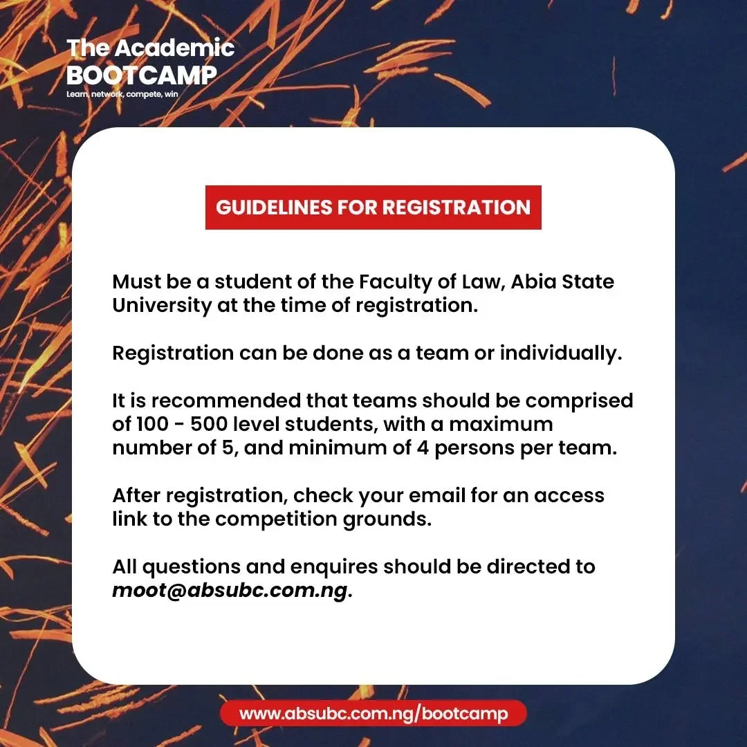 Guidelines for Registration